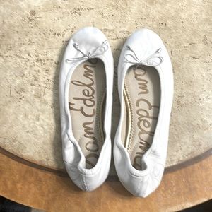 Sam Edelman white ballet flats